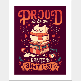Proud Naughty Cat - Cute Christmas Animal Posters and Art